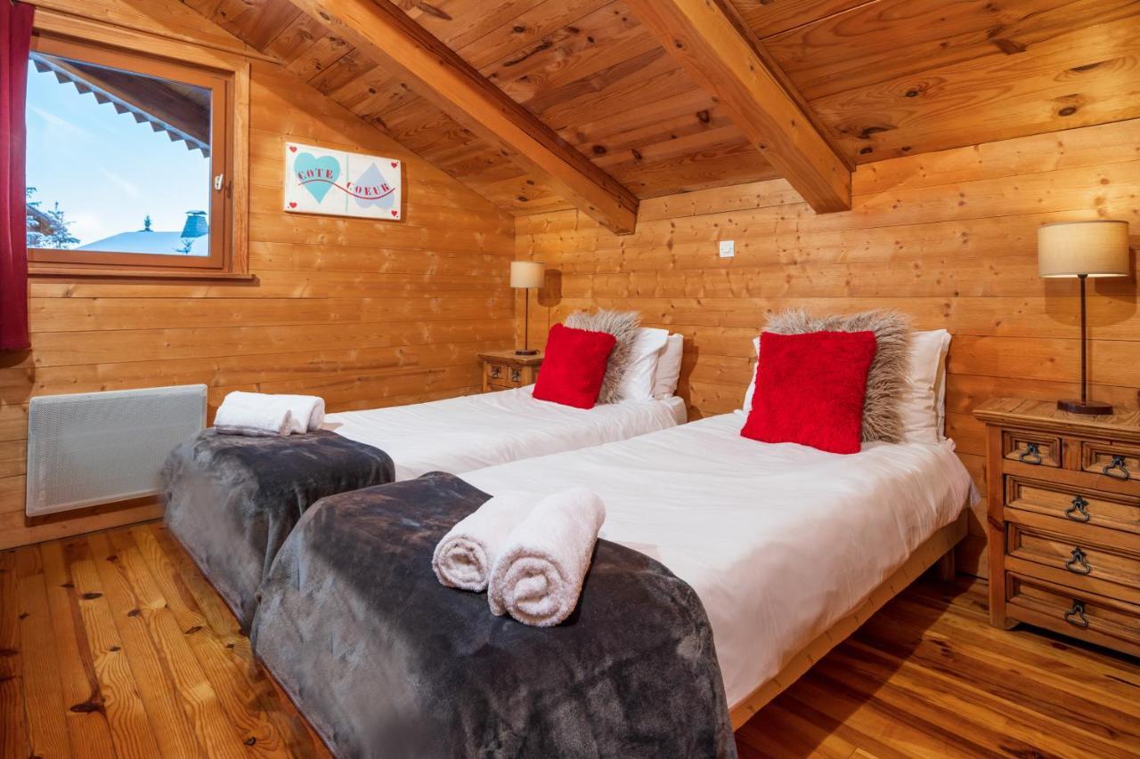 Chalet Cote Coeur, La Tania, With Outdoor Hot Tub And 7 Ensuite Rooms Eksteriør bilde